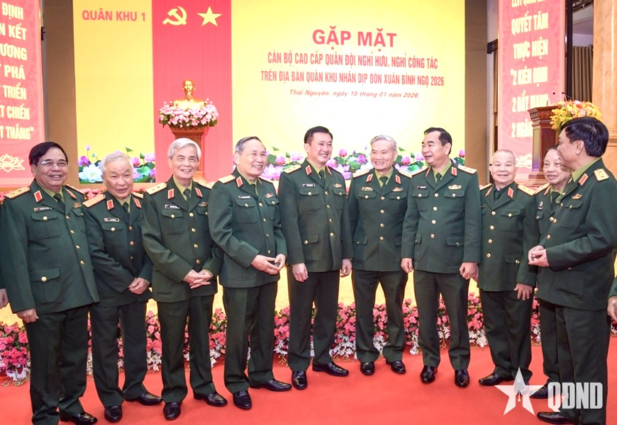 Quân khu 1: Gặp mặt cán bộ cao cấp Quân đội nghỉ hưu, nghỉ công tác